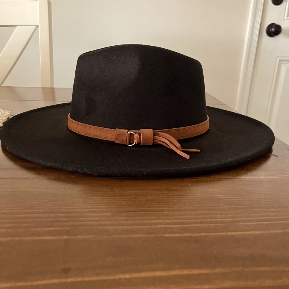 Faux wool rancher hat